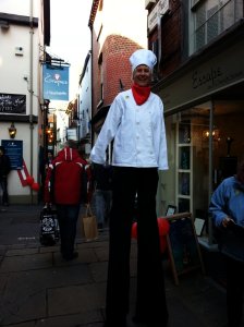 A lady dressed in cook uniform has been named "The Lady cook" by kids