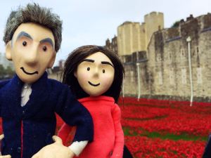 Clara and The Doctor  during their visit to the Tower, please understand the UNIT didn't allow any more pictures.