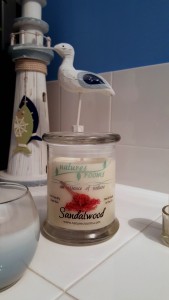 Sandalwood candle we bought!